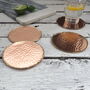 Shiny Copper Drink Coasters Set Of Four, thumbnail 2 of 3