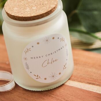 Personalised Snowflake Christmas Candle, 3 of 3