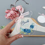 Personalised Clear Wedding Hanger Blue Rose, thumbnail 1 of 5