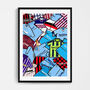 Manchester City Football Shirt Mash Up Print, thumbnail 2 of 3