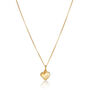 Personalised Small Heart Diamond Locket Necklace Gold Plated – Christening, Birthday Or Flower Girl Gift, thumbnail 2 of 6