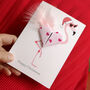 Flamingo Origami Heart Christmas Card, thumbnail 1 of 5