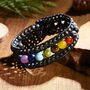 Lava Bead Chakra Inspired Wrap Bracelet, thumbnail 6 of 7