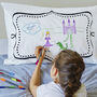 Doodle Pillowcase Kit + 10 Pens, Colour In And Design, thumbnail 4 of 7