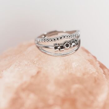 Sterling Silver Orion's Anxiety Relief Ring, 4 of 4