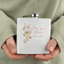 Personalised Dusky Pink Roses Bridal Hip Flask Gift, thumbnail 3 of 4