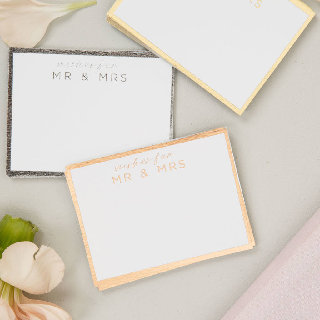 Mr And Mrs Wedding Guestbook Prompt Cards, 1 of 4