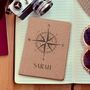 Personalised Natural Cork Passport Holder With Compass Design, thumbnail 1 of 7