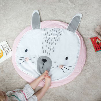 Personalised Bunny Face Baby Play Mat, 2 of 9