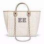 Personalised Stone Large Chain Initial Tote Shoulder Bag, thumbnail 6 of 7