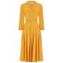 Lucille Dress In Mustard 1940s Vintage Style, thumbnail 1 of 3