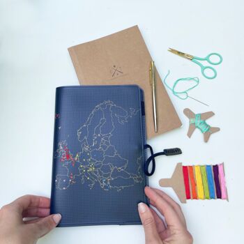Stitch Your Travels Europe Notebook Vegan Leather, 11 of 12