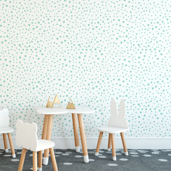 Dalmatian Dots Self Adhesive Wallpaper Various Colours, 3 of 12