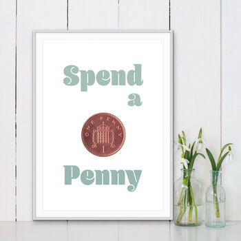 Spend A Penny Bathroom Print, 2 of 3