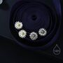 Sterling Silver Daisy Flower Stud Earrings, thumbnail 1 of 12
