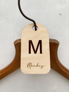 Wooden Five Days Of The Week Hanger Tags, 6 of 6