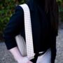 Taupe Dogtooth Bag Strap | Extra Long Crossbody Replacement Bag Strap, thumbnail 1 of 3