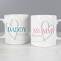 Personalised Mummy And Daddy Mug Set, New Parents Gift, thumbnail 1 of 4