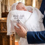 Personalised Embroidered Christening Heart Shawl With Cross, thumbnail 9 of 11
