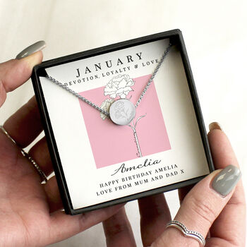 Birth Flower Necklace Gift For Her, 2 of 12