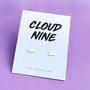 Cloud Sterling Silver Earrings With Choice Of Message Card, thumbnail 3 of 9