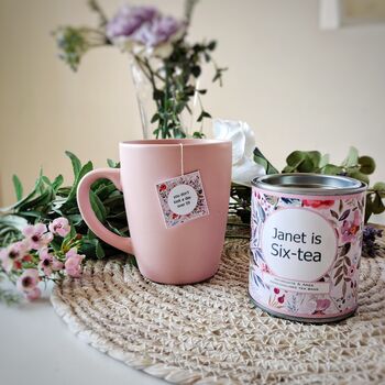 Birthday Tea Set With Personalised Messages On Tea Bags, 7 of 8