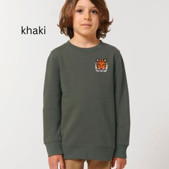 Childrens Organic Cotton Tiger Sweatshirt, 3 of 11