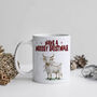 Farmer Cow Christmas Mug, thumbnail 4 of 5