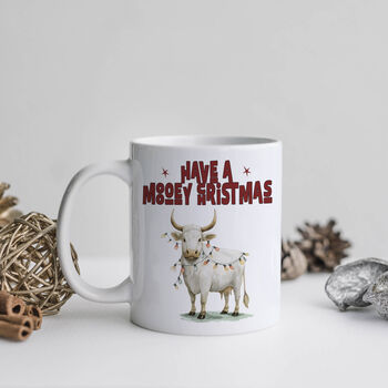Farmer Cow Christmas Mug, 4 of 5