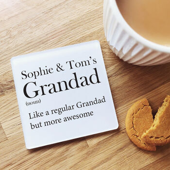 Personalised 'Dad/Grandad Definition' Coaster, 2 of 2
