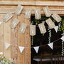 Hessian Burlap Just Married Wedding Bunting Decoration, thumbnail 1 of 3