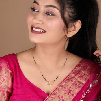 Delicate Twin Ring Dokiya Mangalsutra Necklace, 5 of 5