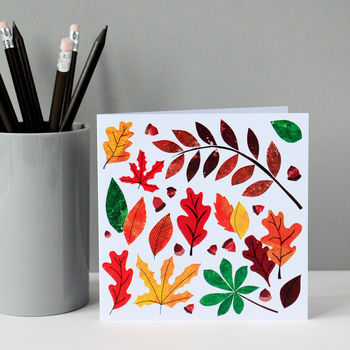 Autumn Leaves Greetings Card, 3 of 8