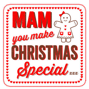 Special Christmas Card For Mum Mummy Mam Mom Mammy, 3 of 3