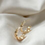 Wave Gold Hoop Earrings, thumbnail 3 of 4