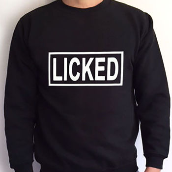 'Licked' Slogan Sweatshirt, 2 of 3