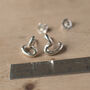 Minimalist Sterling Silver Stud Earrings, thumbnail 4 of 11
