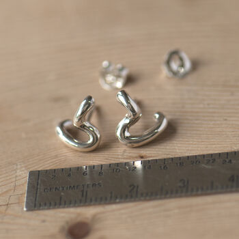 Minimalist Sterling Silver Stud Earrings, 4 of 11