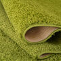 The Rugs Plain Green Shaggy Rug, thumbnail 4 of 12