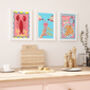 Bon Appétit Kitchen Wall Art | Hand Painted Breakfast Print, thumbnail 10 of 12