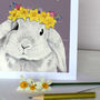 Spring Bunny Birthday Card, thumbnail 3 of 3