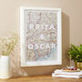 Personalised Vintage Map Special Location Print, thumbnail 4 of 4