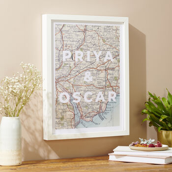 Personalised Vintage Map Special Location Print, 4 of 4