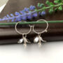 Sterling Silver Lily Flower Hoop Earrings, thumbnail 1 of 10