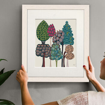 Serene Forest One Botanical Art Print, Framed /Unframed, 5 of 7