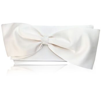 Ivory Bow Wedding Day Bridal Clutch Quinn, 2 of 5