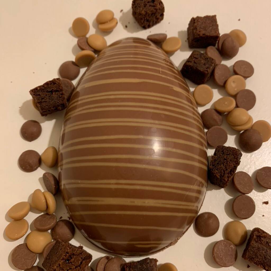 Milk Chocolate Stuffed Easter Egg Half By izelias chocolate