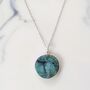 The Circle Emerald May Birthstone Necklace, Silver, thumbnail 1 of 8