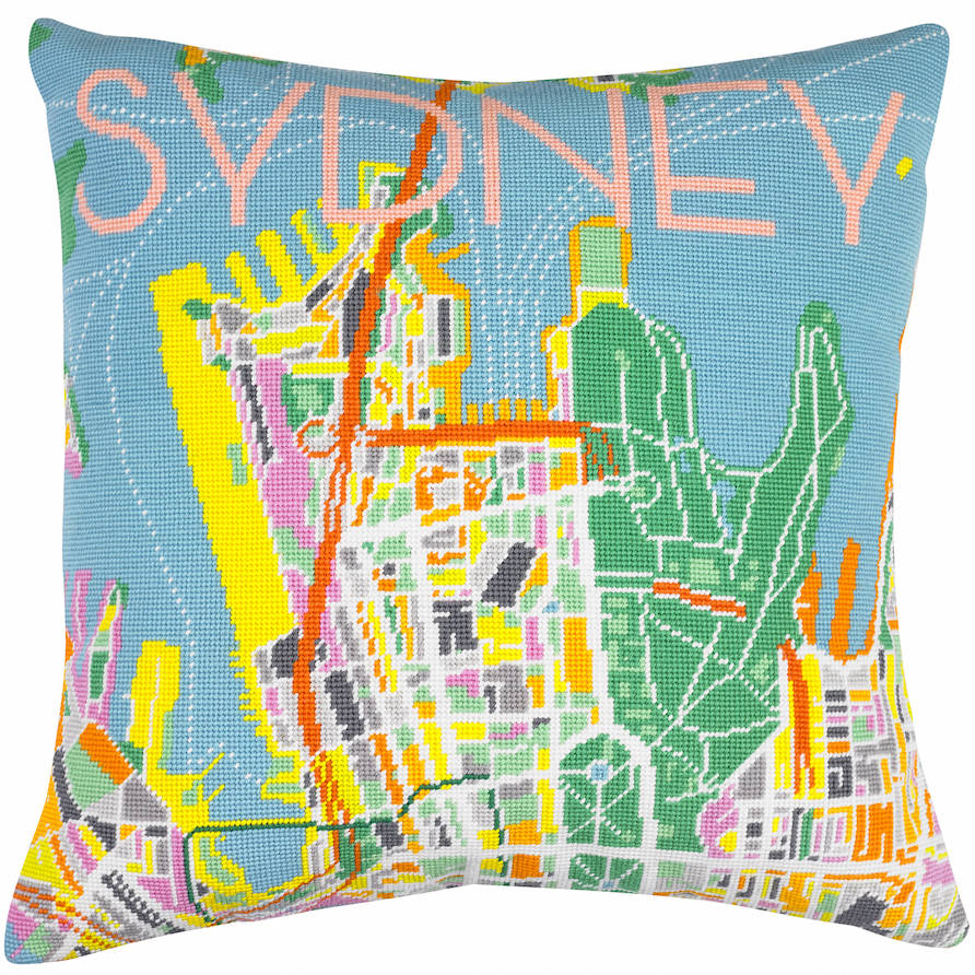 Sydney Day City Map Needlepoint Kit, 1 of 5