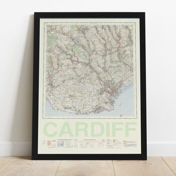 Personalised Cardiff Map Print Wales Art Gift, 4 of 9